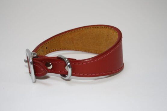 Red Leather Whippet Greyhound Collar - Image 7
