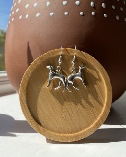 whippet greyhound earrings