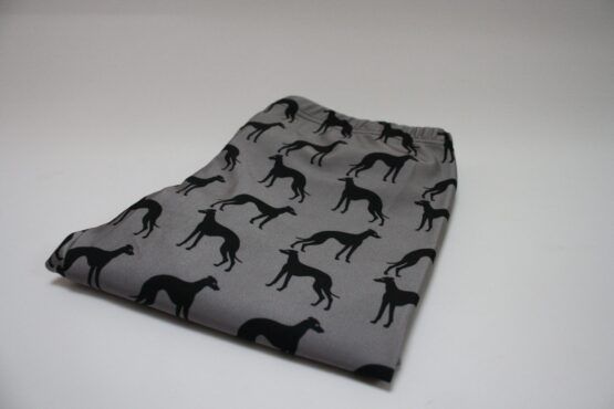 Grey Whippet Greyhound Print Leggings - Image 3
