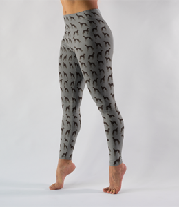 Grey Whippet Greyhound Print Leggings
