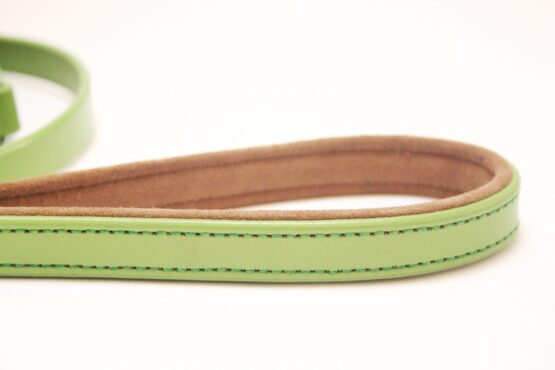 green leather lead