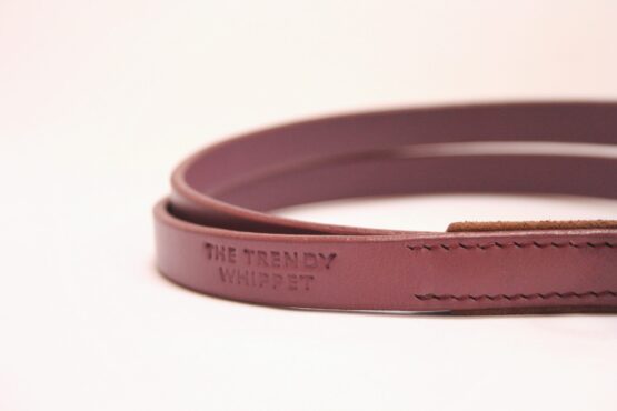 Purple Leather Whippet Greyhound Lead - Image 2