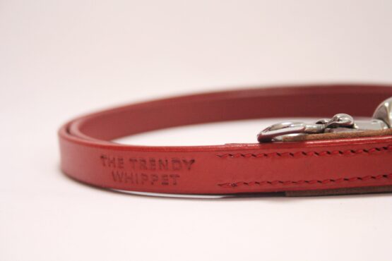 red leather lead