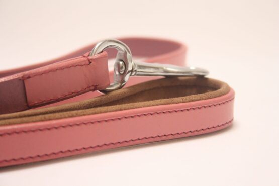 pink leather lead