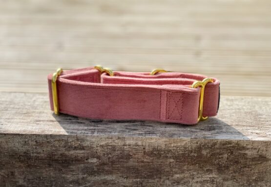 Pink Corduroy Martingale Whippet Greyhound Collar | Iggy Lurcher