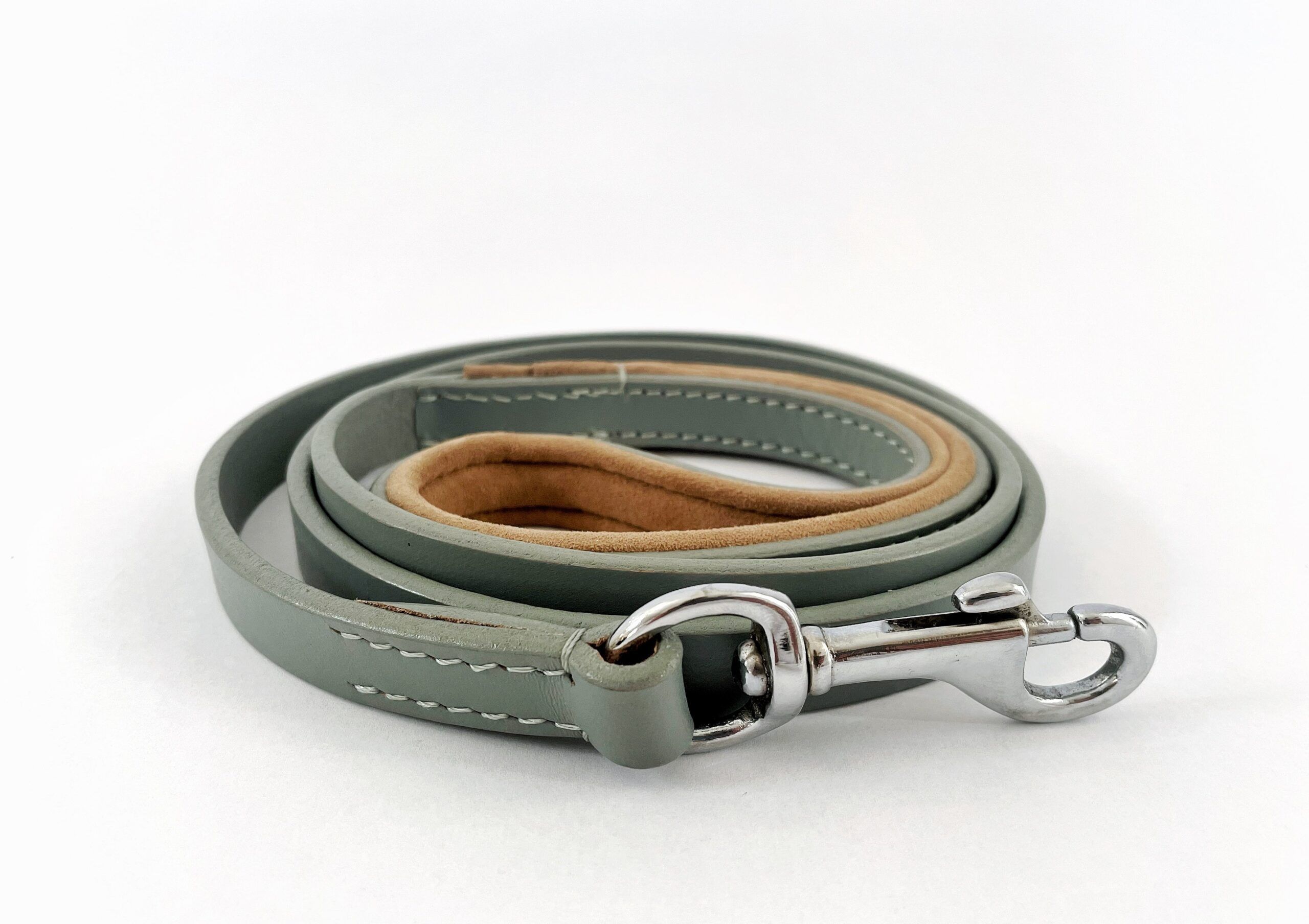 Grey Leather Whippet Greyhound Lead Italian Lurcher