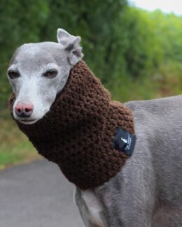 Brown Natural Wool Crochet Sighthound Snood | Limited Edition From Our Flock