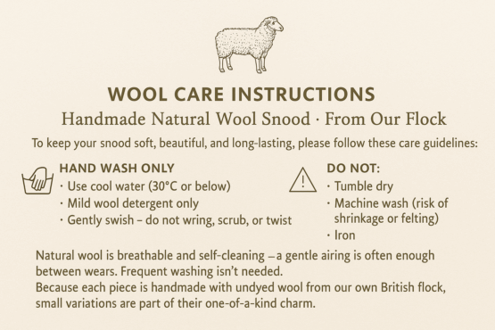 Wool Care Card